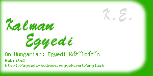 kalman egyedi business card